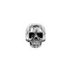 Men's Skull Ring w/ Smooth Top & Visible Black Cracks