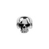 Men's Stainless Steel Black Oxidized Skull Ring