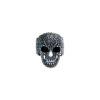 Women's Sovereign Steel Black Oxidized Skull Ring
