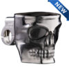 Chrome Bar Mount Skull Cup Holder