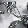 Chrome Bar Mount Skull Cup Holder - Image 3